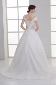 Organza Ball Gown with Embroidery