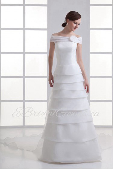 Organza Off-the-Shoulder A Line Gown