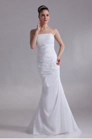 Taffeta Strapless Mermaid Gown with Embroidery
