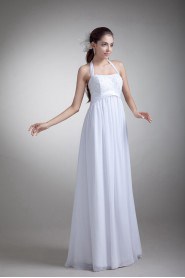 Chiffon Column Gown with Halter