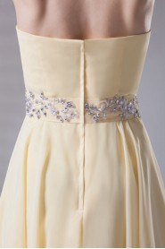 Chiffon Sweetheart A Line Short Dress with Embroidery