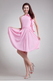 Silk Asymmetrical Short Dress
