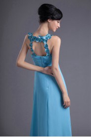 Chiffon Jewel Column Dress