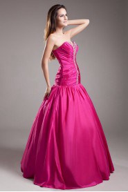 Taffeta Sweetheart Ball Gown with Embroidery