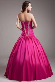 Taffeta Sweetheart Ball Gown with Embroidery