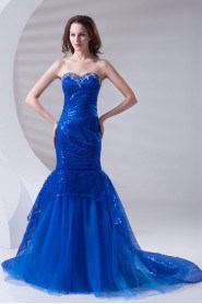 Lace Sweetheart Mermaid Dress with Sequins