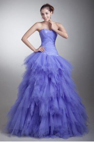 Satin and Net Sweetheart Sheath Dress with Crisscross Ruched Bodice