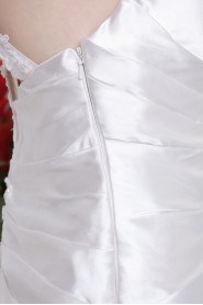 Charmeuse U-Shaped Neckline Floor Length A-Line Dress with Embroidery Ruffle
