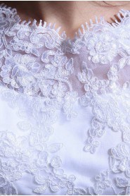 Satin Jewel Neckline Short Dress with Embroidery