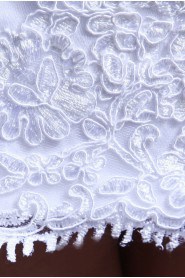 Satin Jewel Neckline Short Dress with Embroidery