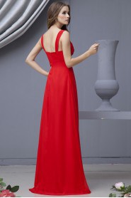 Chiffon V-Neckline Floor Length Empire Dress