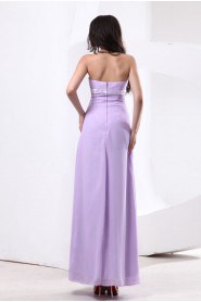 Chiffon Strapless Floor Length Empire Line Dress with Embroidery 