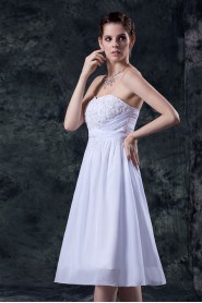 Organza and Taffeta Sweetheart Short A-Line Dress with Embroidery 