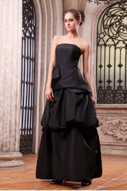 Taffeta Strapless Ankle-Length A-line Dress with Sash