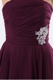 Chiffon Strapless Short A-line Dress 