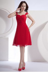 Chiffon Sweetheart Short A-line Dress with Ruffle