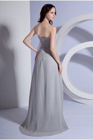 Chiffon Strapless A-line Dresss