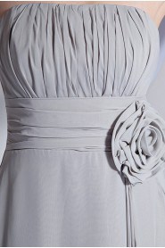 Chiffon Strapless A-line Dresss