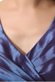 Taffeta V-Neckline Short A-line Dress