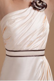 Satin One-Shoulder Short Sheath Dress