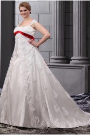 Lace Beading Floor Length Plus Size Gown