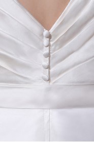 V-Neck Sash Ruffle Plus Size Gown