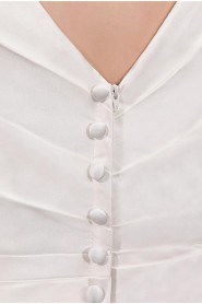 Satin V-Neck A-Line Plus Size Gown