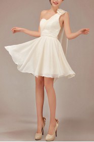 Chiffon  Knee-Length A-Line Dress with Flower