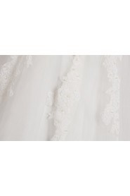Organza Strapless Ball Gown with Crystal