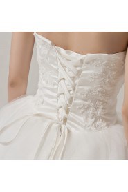 Satin Sweetheart Ball Gown with Embroidered