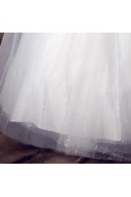 Satin Strapless Floor Length Ball Gown with Beading