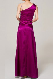 Taffeta Straps Neckline Floor Length A-line Dress with Crystal