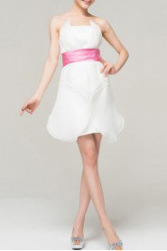 Organza Strapless Short Corset Dress