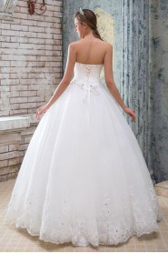 Satin,Tulle Sweetheart Ball Gown Dress with Diamond