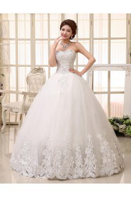 Tulle Sweetheart Ball Gown Dress with Sequin and Embroidery
