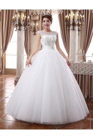 Lace and Tulle Jewel Ball Gown Dress with Beading