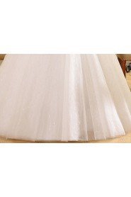 Lace and Tulle Off-the-Shoulder Ball Gown Dress with Beading