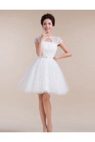 Tulle High-Neck Sheath Dress with Beading and Sequin