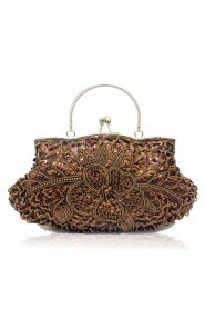 Satin Embroidery Bead Handbag
