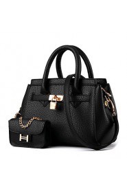 Women's Fashion Casual PU Leather Messenger Shoulder Bag/Handbag Tote