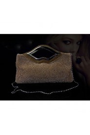 Satin with Alumium and Rhinestone Wedding /Special Occasion Evening Handbags/Clutchs(More Colors)