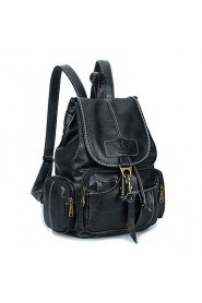Women PU Bucket Backpack / Travel Bag Gold / Brown / Black
