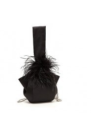 Women Formal Storage Bag & Shoulder Bag/Tote / Casual / Event/Party / Wedding / Outdoor Satin Evening Bag Black
