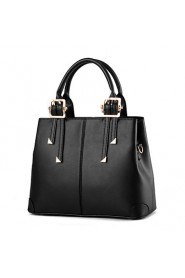 Women's Fashion Casual Solid PU Leather Messenger Shoulder Bag/Totes