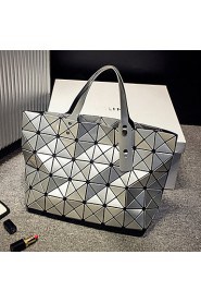 Women Polyester Weekend Bag Tote Silver