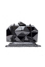 Women's Irregular Lozenge Tin Box Evening Bag