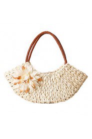 Fashion Woman Bag Shell shaped Shoulder Bag Corn Husk Straw Bag Beach Bags Woven Knitting Handbag Travel Bags