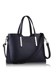 Europe Fashionable Woman Pure Color Handbag Shoulder Bag Versatile Handbag PU Handbag Shopping Cart Bags
