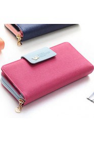 Women's PU Wallet Pink/Blue/Green/Red