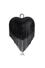 Women Personality Heart shaped Tassel Evening Bag